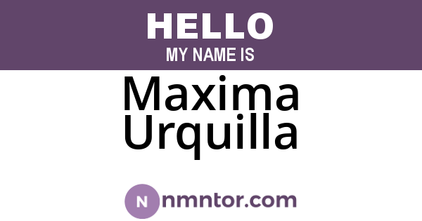 Maxima Urquilla