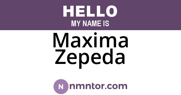 Maxima Zepeda