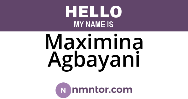 Maximina Agbayani