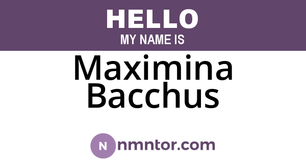 Maximina Bacchus