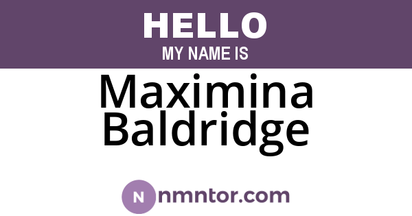 Maximina Baldridge