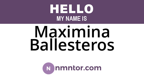 Maximina Ballesteros