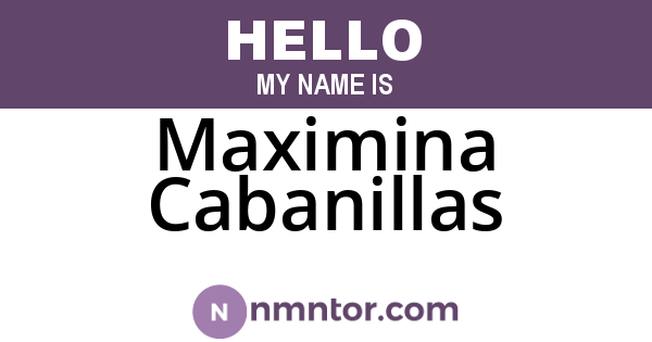 Maximina Cabanillas