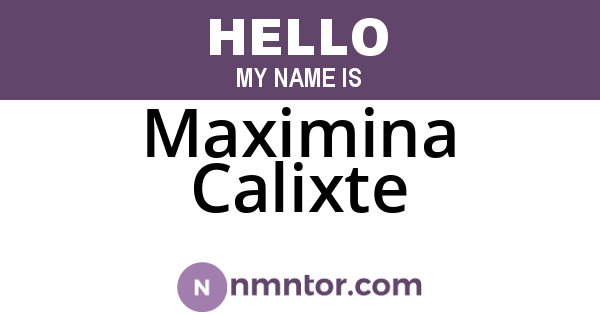 Maximina Calixte