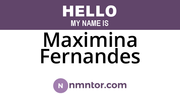 Maximina Fernandes