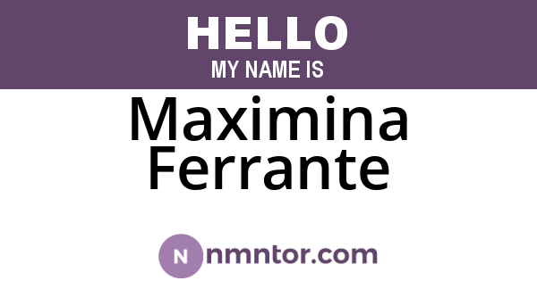 Maximina Ferrante
