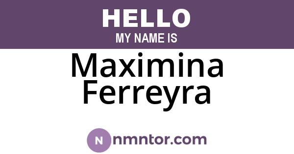 Maximina Ferreyra