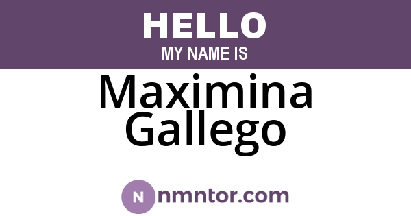 Maximina Gallego