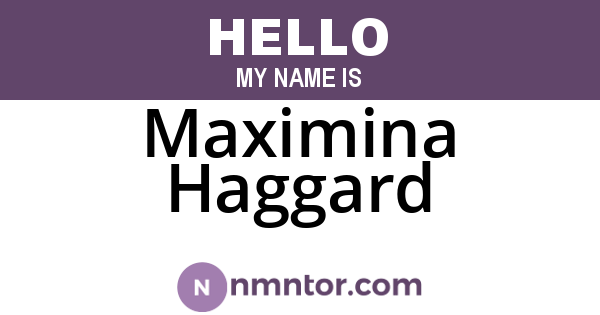 Maximina Haggard