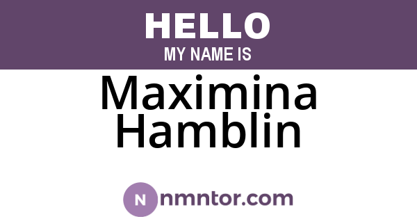 Maximina Hamblin