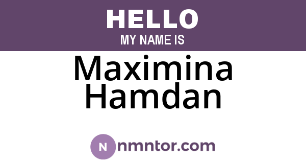 Maximina Hamdan