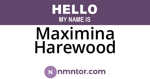 Maximina Harewood