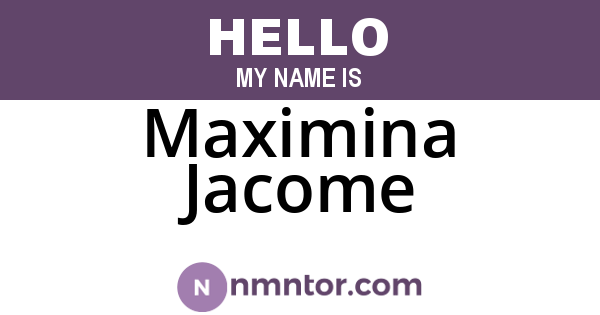 Maximina Jacome