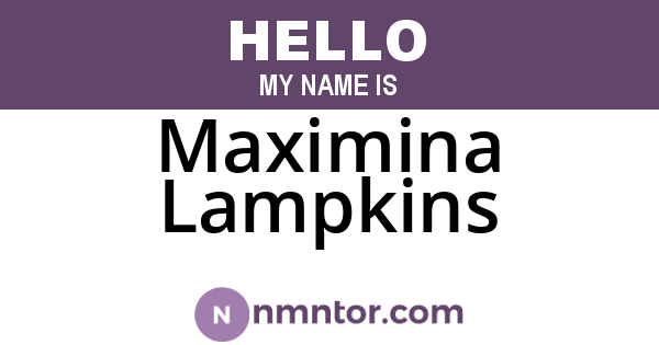 Maximina Lampkins