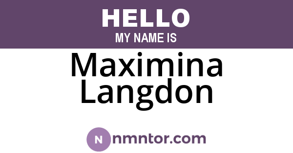 Maximina Langdon