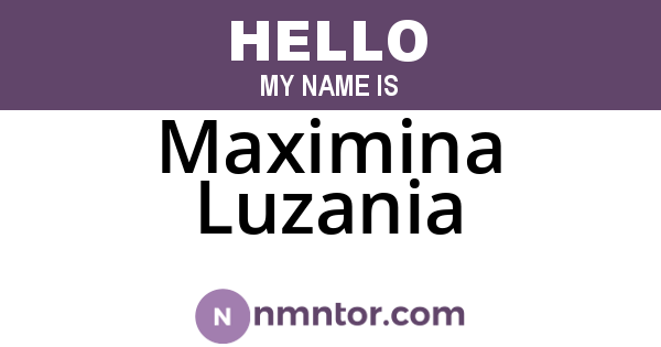Maximina Luzania