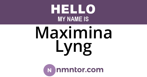 Maximina Lyng