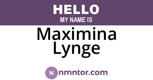 Maximina Lynge