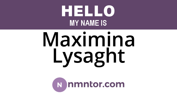 Maximina Lysaght