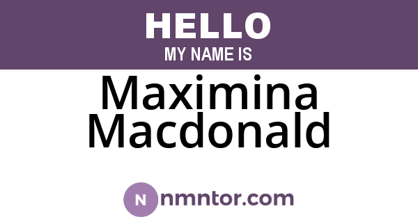 Maximina Macdonald