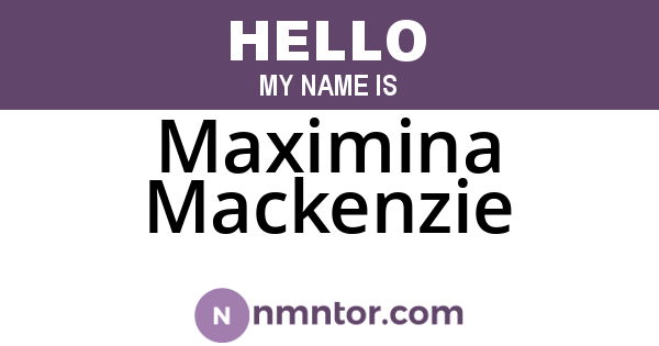 Maximina Mackenzie