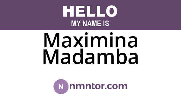 Maximina Madamba