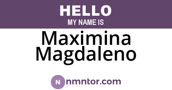 Maximina Magdaleno