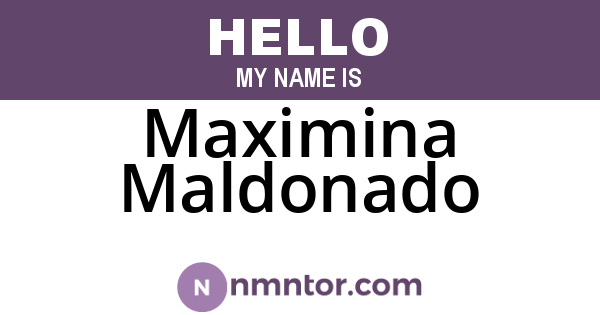 Maximina Maldonado