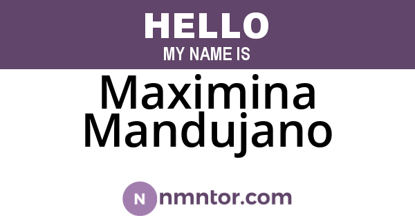 Maximina Mandujano