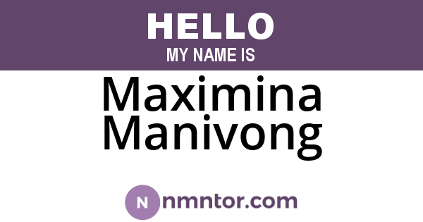 Maximina Manivong