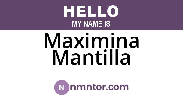Maximina Mantilla