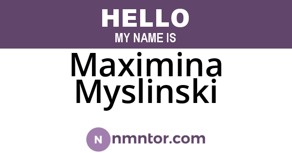 Maximina Myslinski