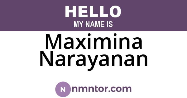 Maximina Narayanan