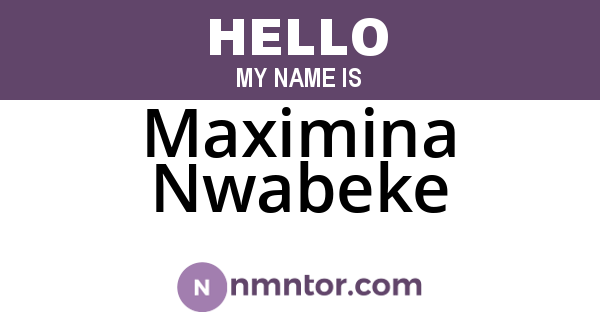 Maximina Nwabeke