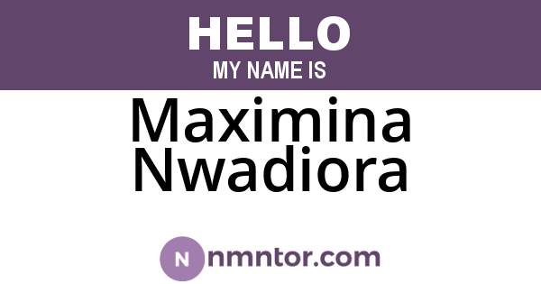 Maximina Nwadiora