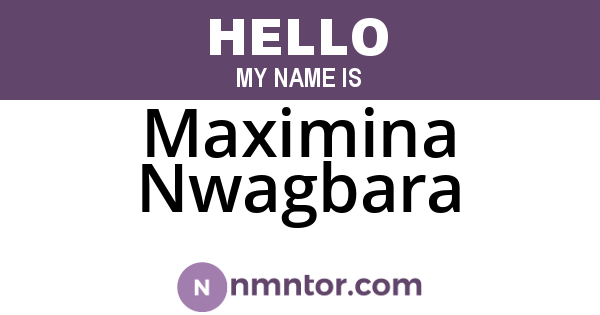 Maximina Nwagbara
