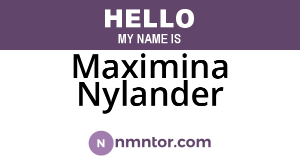 Maximina Nylander