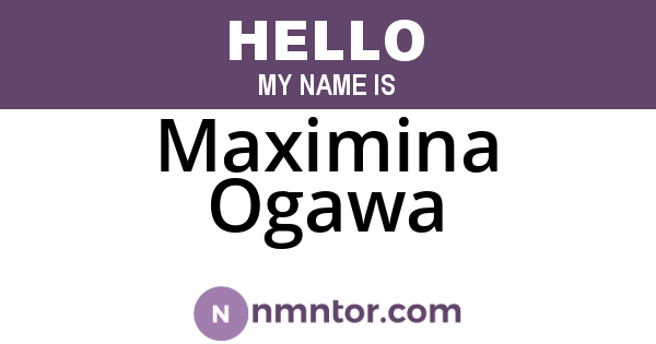 Maximina Ogawa
