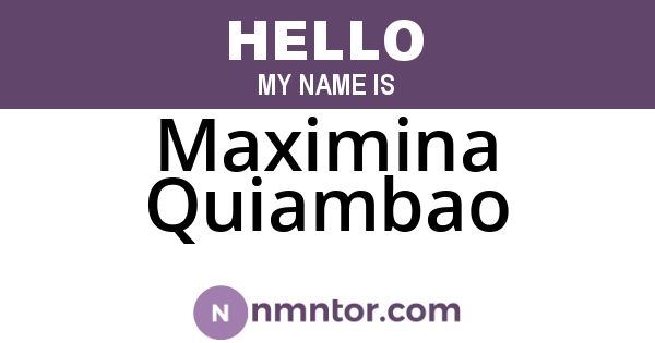 Maximina Quiambao