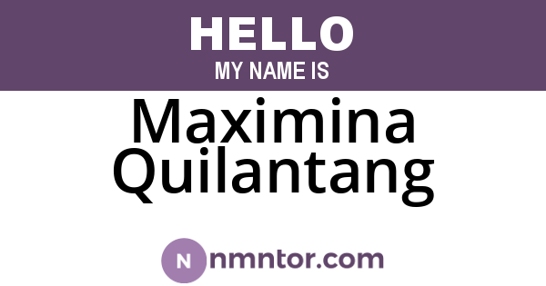 Maximina Quilantang