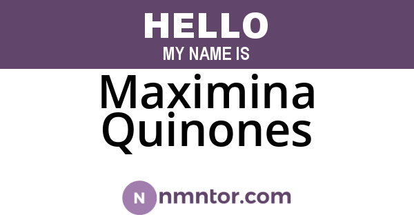 Maximina Quinones