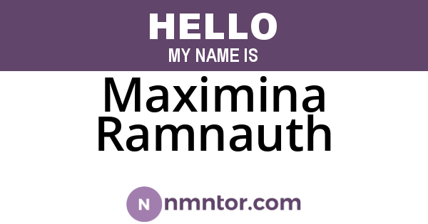 Maximina Ramnauth
