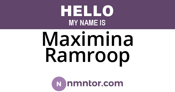 Maximina Ramroop