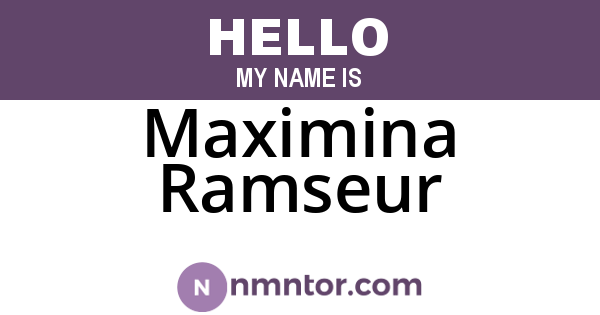 Maximina Ramseur