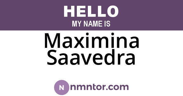 Maximina Saavedra