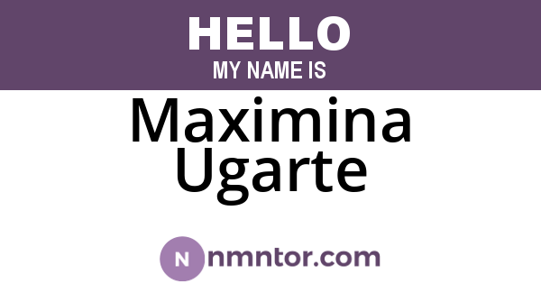 Maximina Ugarte