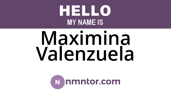 Maximina Valenzuela