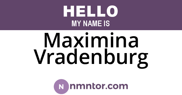 Maximina Vradenburg