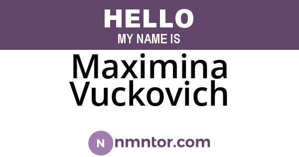 Maximina Vuckovich