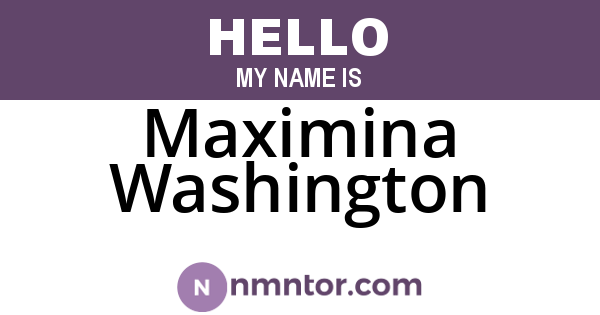 Maximina Washington
